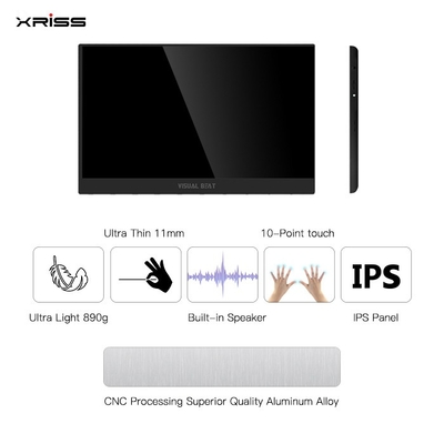 بيع بالجملة 15.6 بوصة شاشة محمولة FHD 4K لمسة بدون لمسة شاشة شاشة محمولة مع منفذ Type-c HDMI